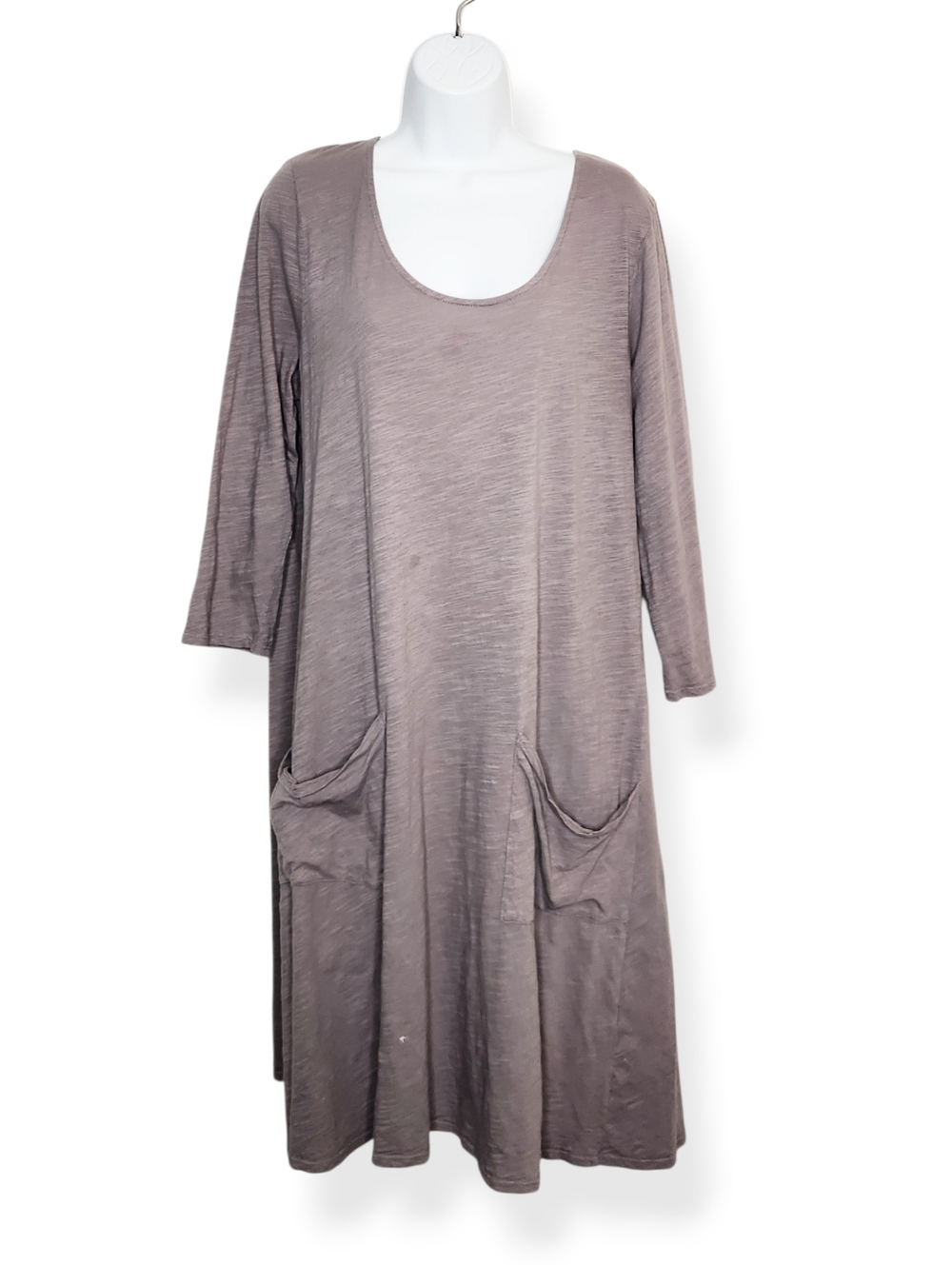 Fresh Produce Women's 100% Cotton Gray Dalia Dress with Pockets Size XL S